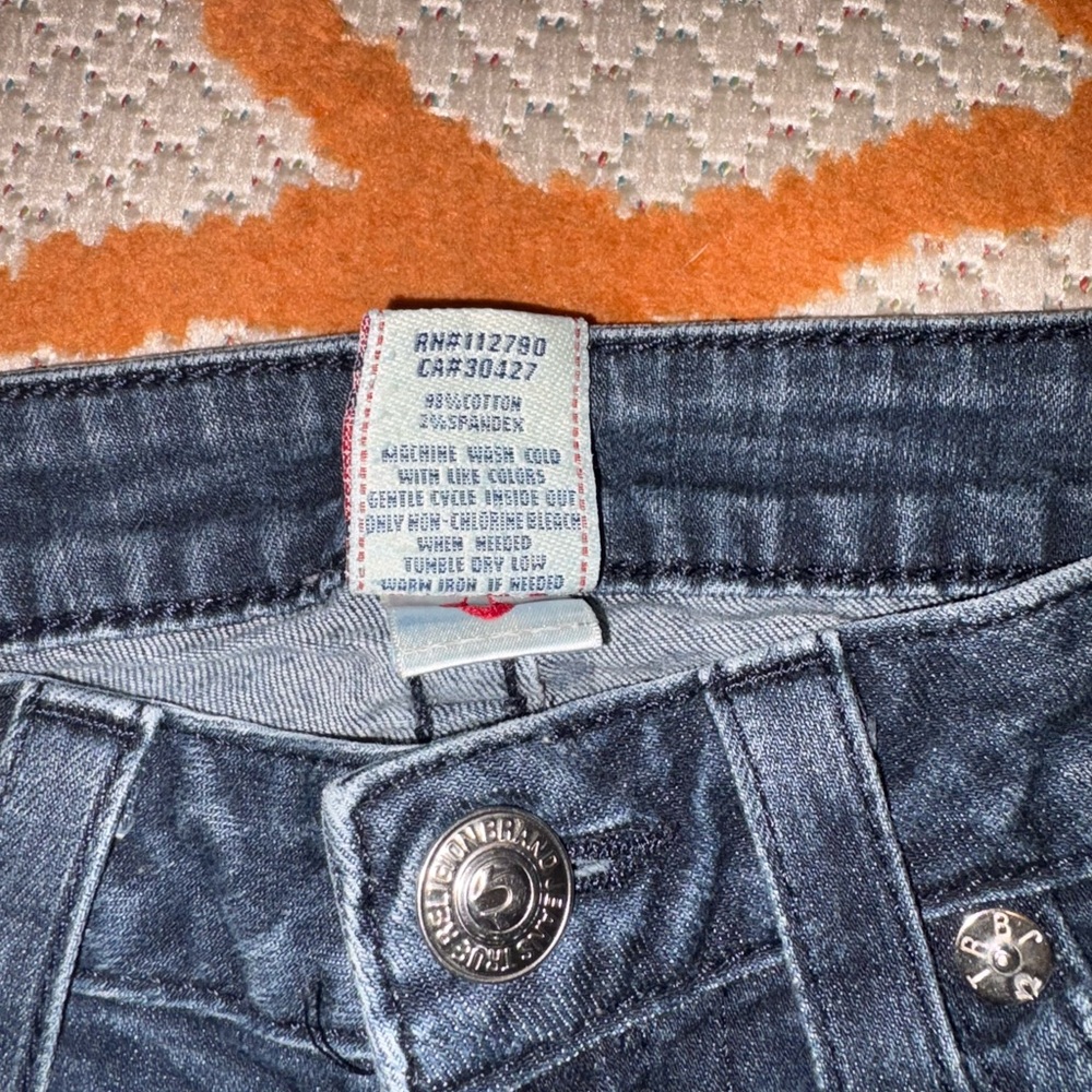 True Religion Becca Super T Skinny Jeans Women’s Size 28 Dark Wash Made in USA - Picture 4 of 11